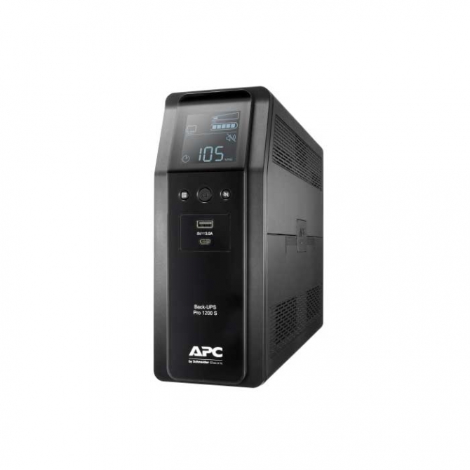 Bộ lưu điện APC Back-UPS Pro 1200S, 1200VA, 230V, Sinewave, AVR, LCD, 8 IEC outlets (BR1200SI)